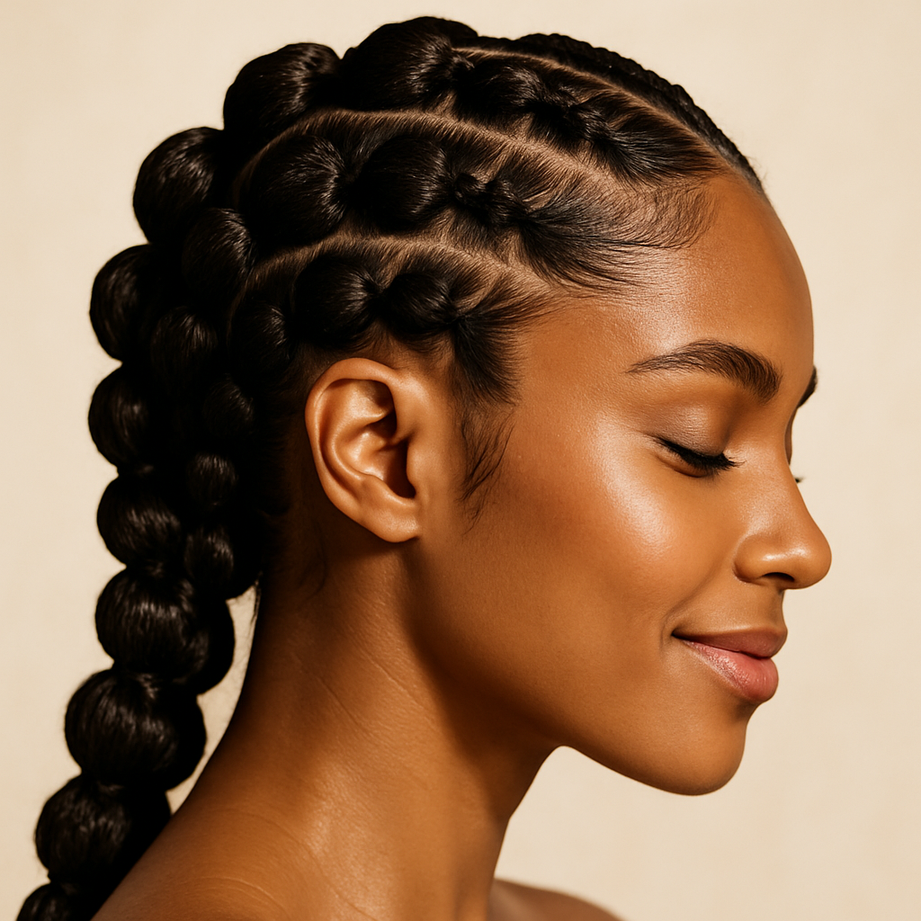 The Latest Hair Braids: Bubble Braids