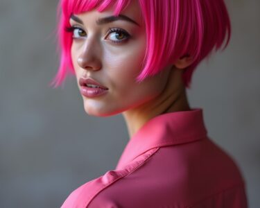 Pink Hair Color Ideas in the Back: Cool Toned Pink Hair Balayage