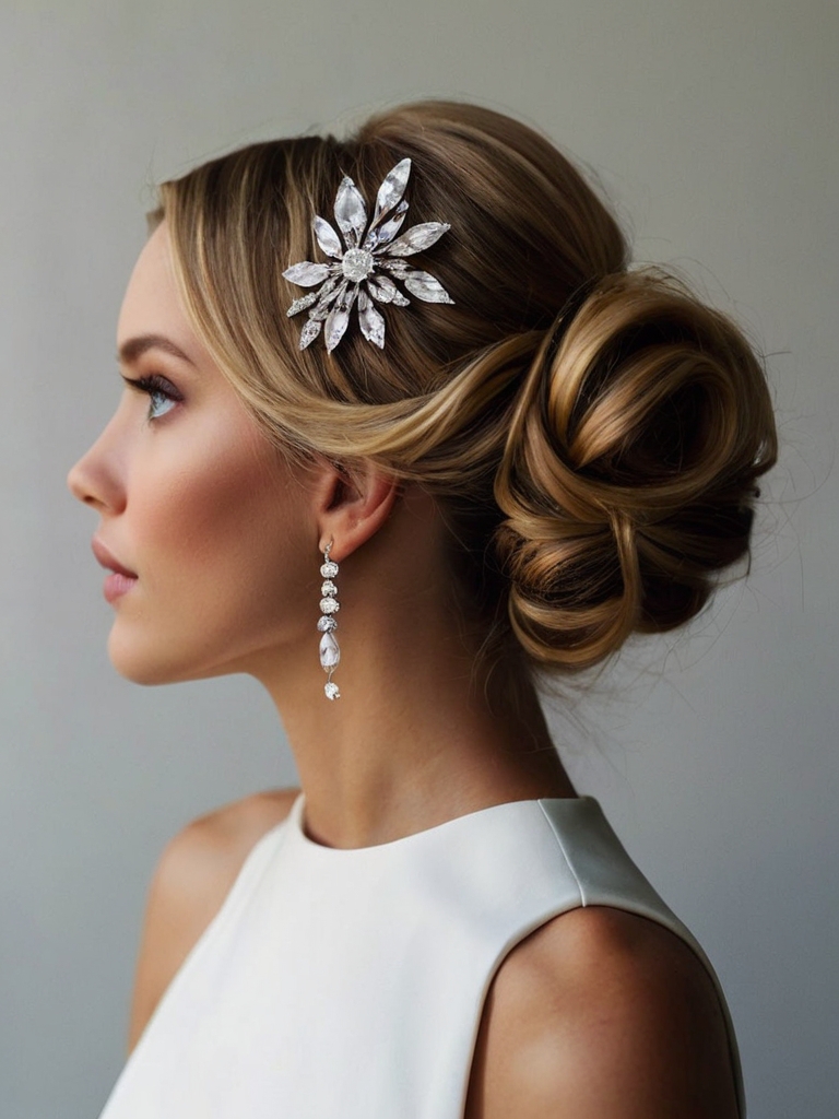 Hot Hair Styles: Glamorous Hair Clip Updo