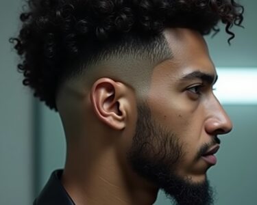 The Mid-Fade with Curls Mens Curly Hair Styles