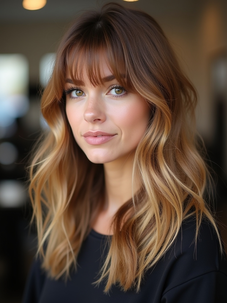 Teddy Bronde Hair Colour: Straight with Layered Cut