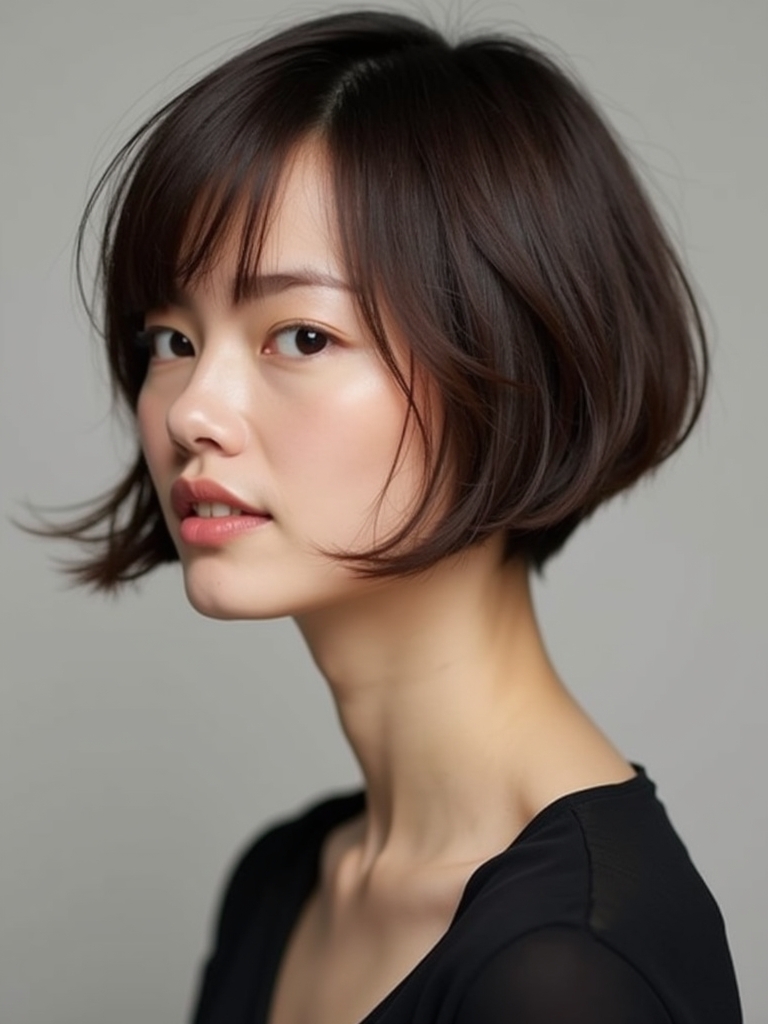 Short Haircuts For Thin Fine Hair: The Two-Tiered Bob