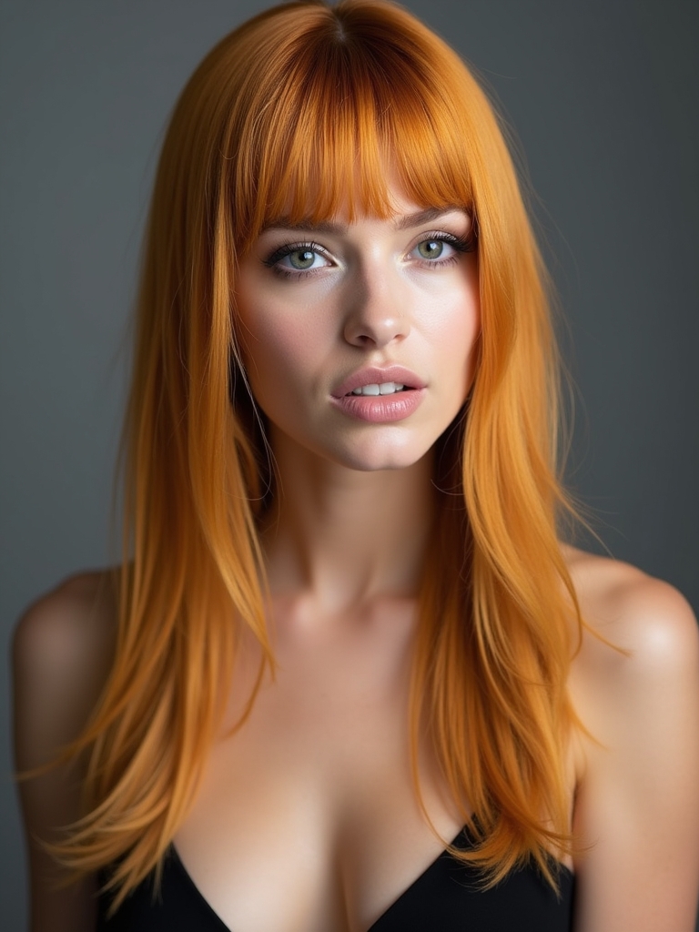 Teddy Bronde Hair Colour: Sleek and Straight